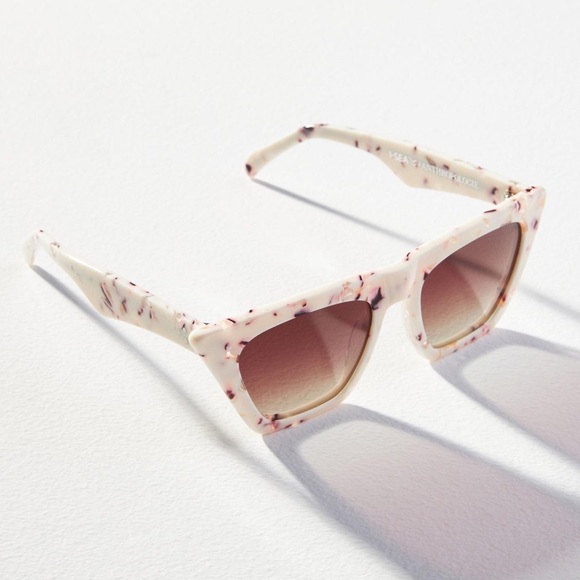 Anthropologie X I-SEA Lucy Polarized Sunglasses Cream NWT - Picture 2 of 14